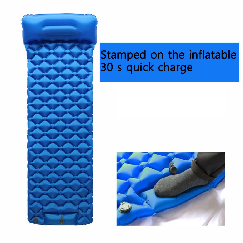 Туристический портативный надувной матрас с подушкой Ультралегкая воздушная