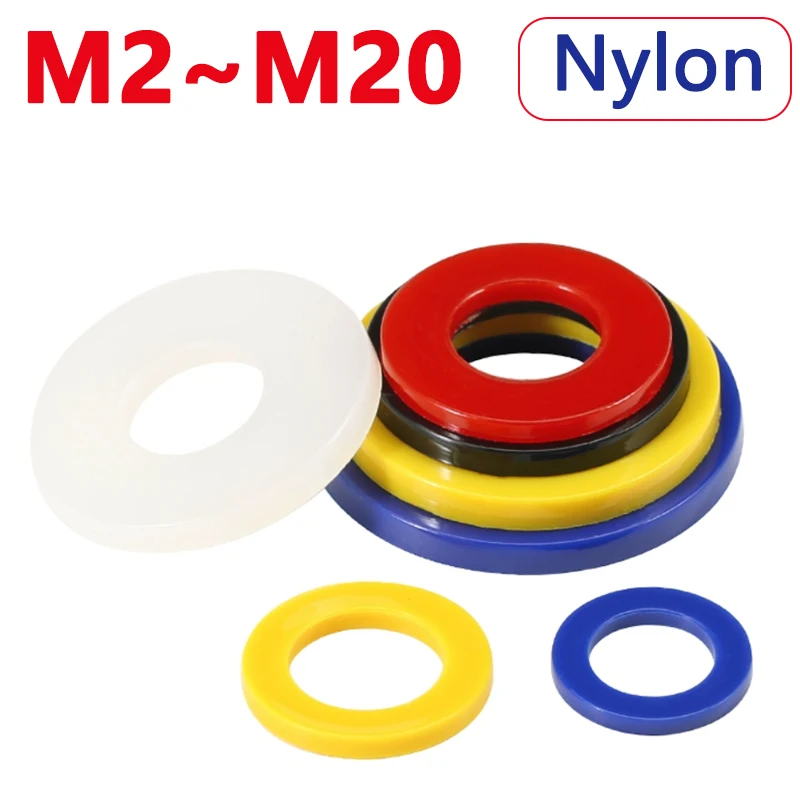 

GooBetter Нейлоновые шайбы M2-M20 красные, желтые, синие, белые, черные