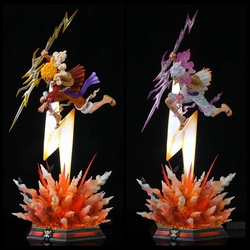 

50cm Anime One Piece Figures Lightning Explode Sun God Nika Monkey D. Luffy Action Figure Collectible PVC Model Gift Boy Toys