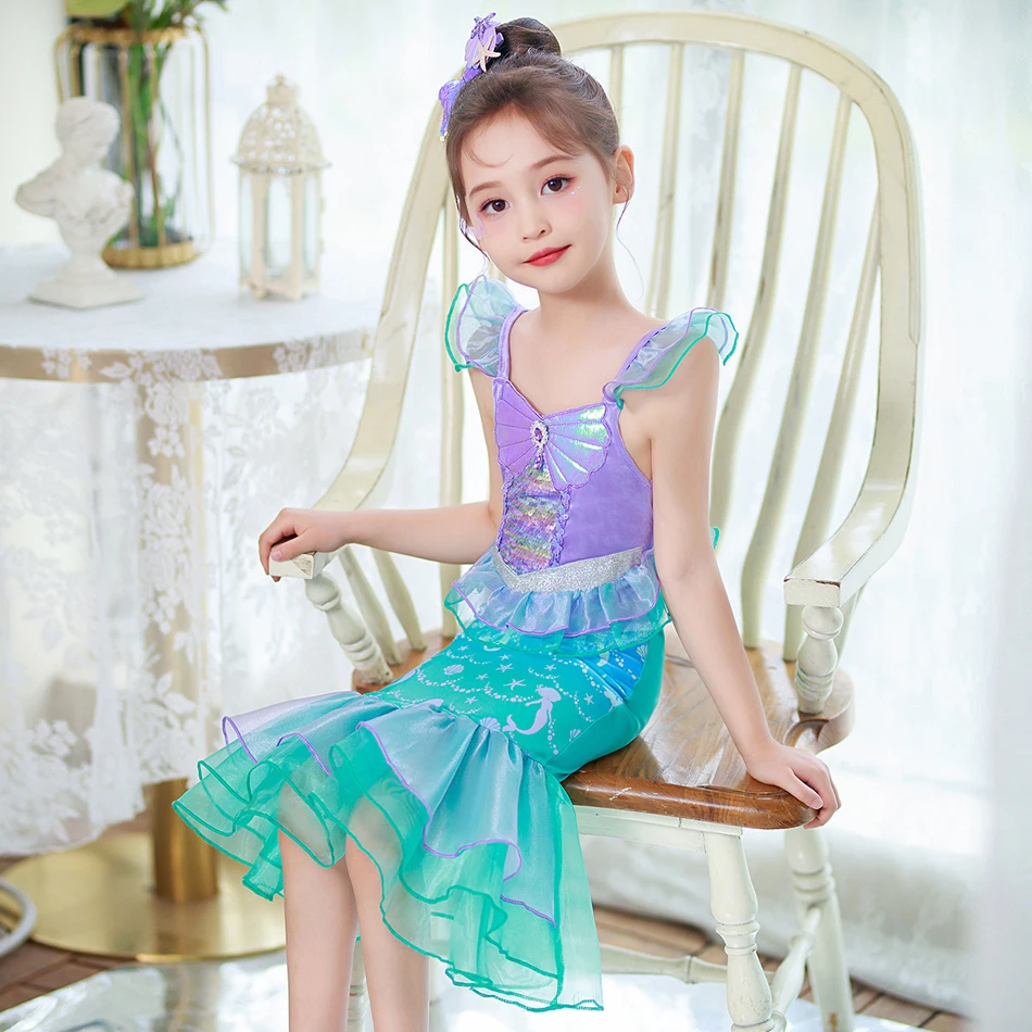 Детский костюм принцессы маленькая Русалочка Ариэль