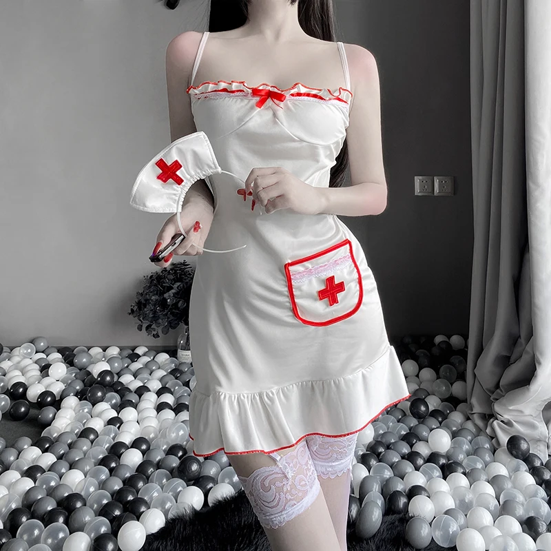 

Sexy Women Lingerie Cosplay Cute Nurse Sister Uniform Ladies Temptation Hot Erotic Costumes Dress Role Play Adult Games