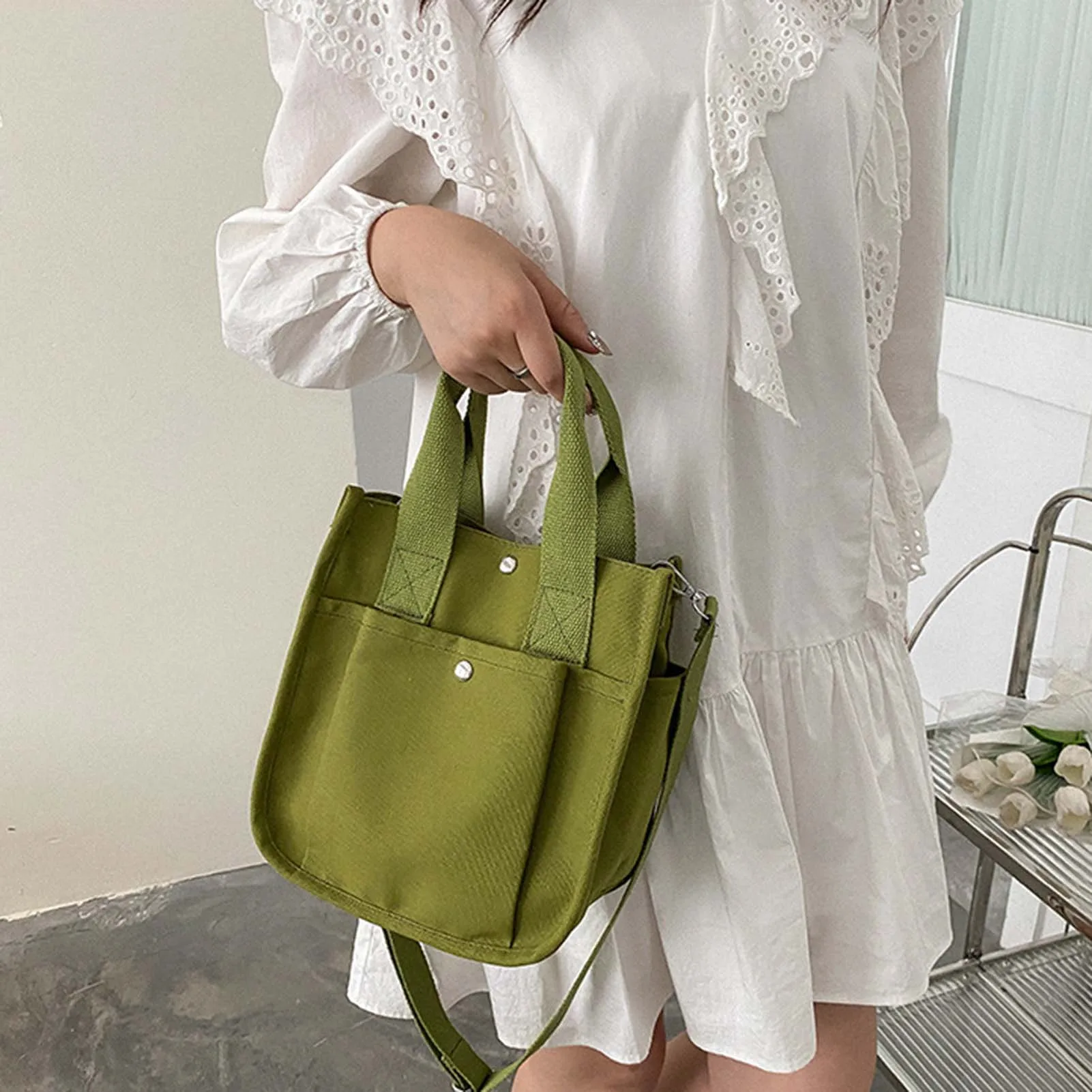 

Сумка-тоут женская через плечо, саквояж большой вместимости, саквояж травяно-зеленого цвета, сумочка на день рождения, подарок на день Святого Валентина, NIN668