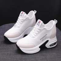 fashion platform wedges womens sneakers spring autumn high quality mesh breathable increased womens shoes casual shoes