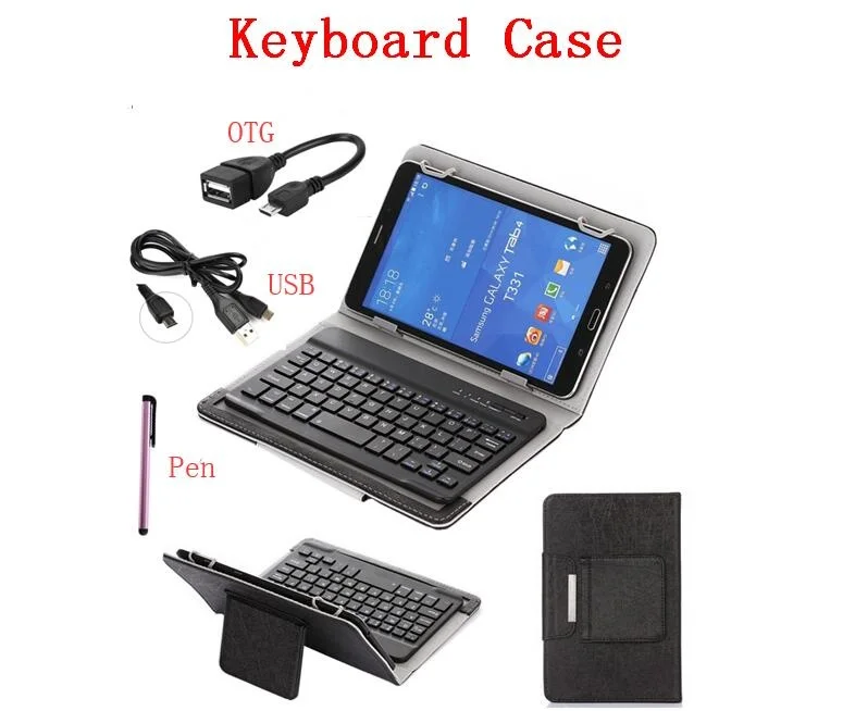 

Чехол-подставка из искусственной кожи для Samsung Galaxy Tab A 8,0, T350, T355, P350, P355, клавиатура планшета с Bluetooth + ручка