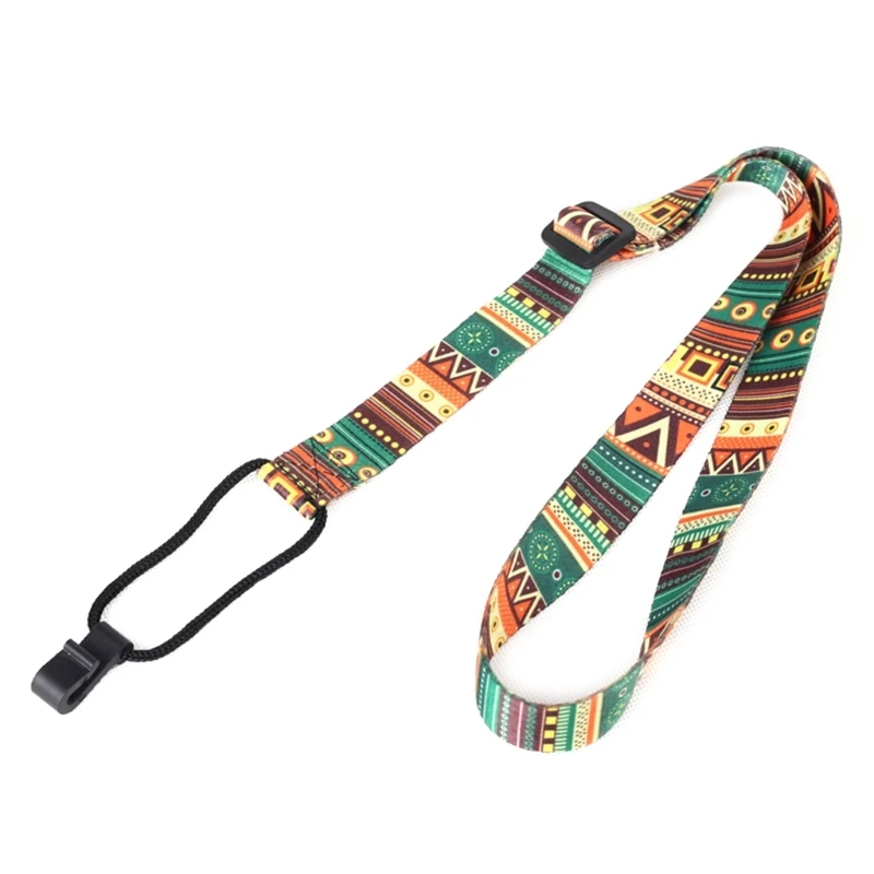 

Clip-on Ukulele Strap Adjustable Ethnic Style Ukulele Strap with J Hook for Kids