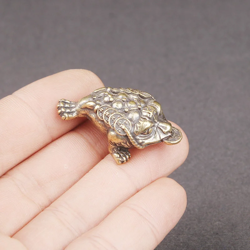 Латунная фигурка золотой жабы на три фута античная бронза коллекция настольных