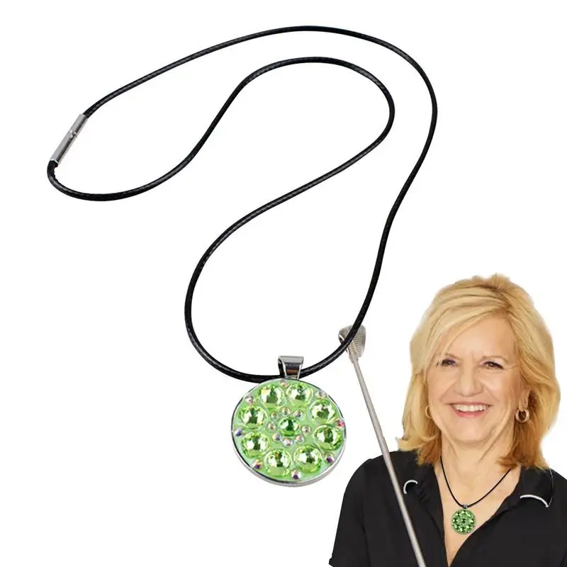 Markers Beautiful Crystal Flower Shape Golf Necklace Ball Marker Necklace Golf Gifts For Women Golfer And Golf