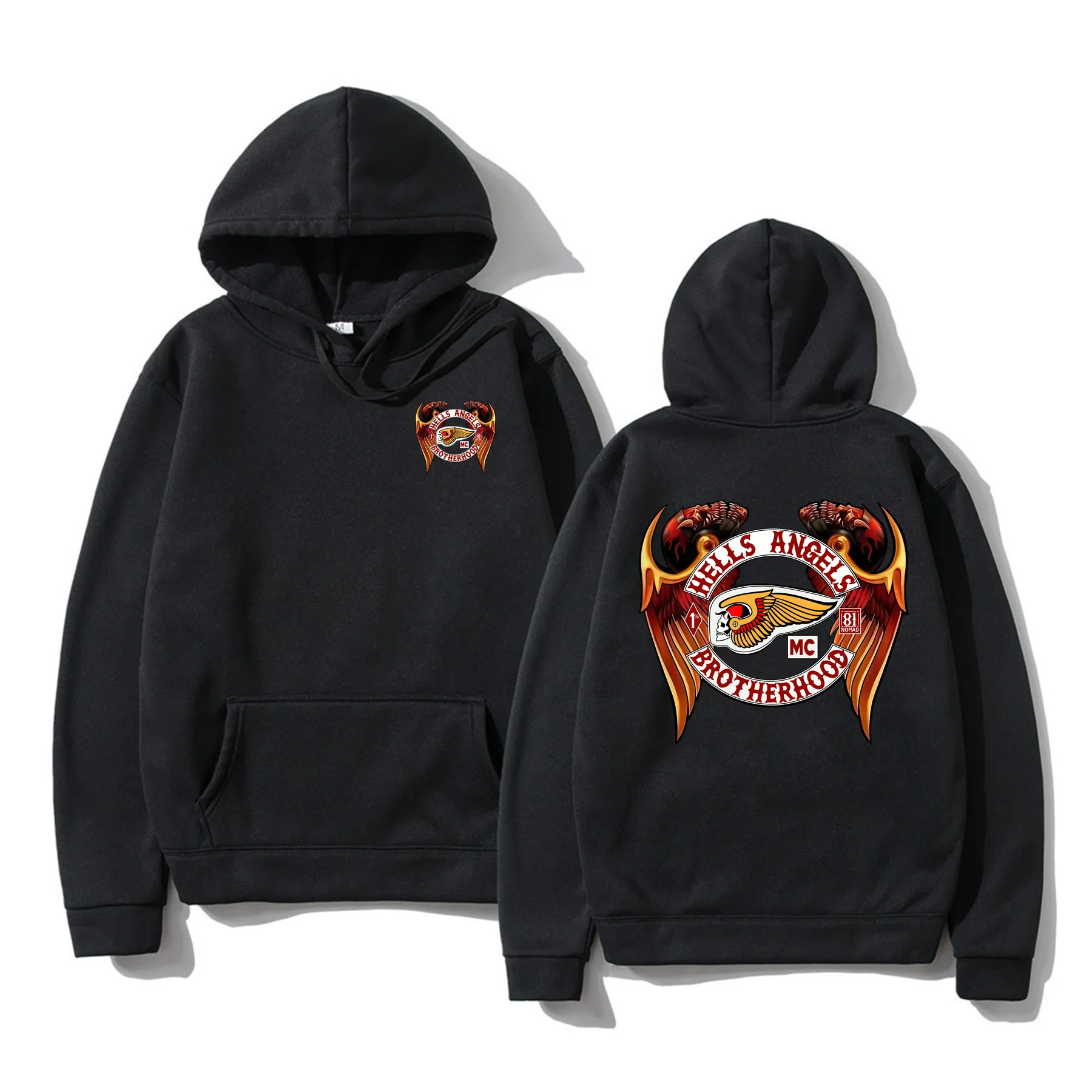 

Amazing Oversized Essential Men Women Hells Angels Hoodies Brotherhood Graphic Sweatshirts Ladies Y2k Long Sleeves Unisex M-5XL