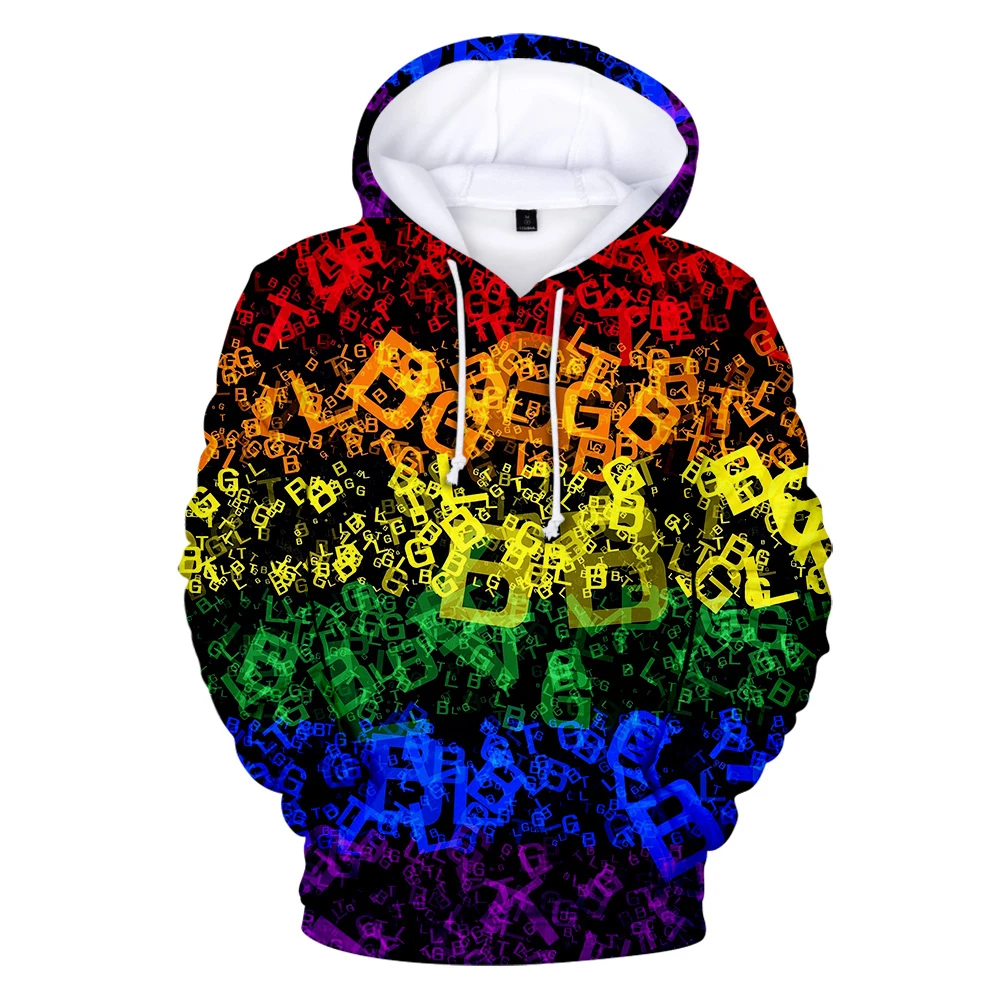 

Fashion LGBT Love Hoodies Men/women Harajuku Hip Hop 3D Print LGBT Flag Spring Autumn Hoodies Sweatshirt Lesbian Gay Clothes