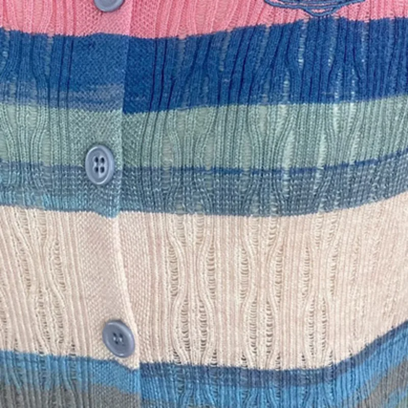 [ZOCI] Женский вязаный кардиган с вышивкой осенняя верхняя одежда 2024 мягкая липкая