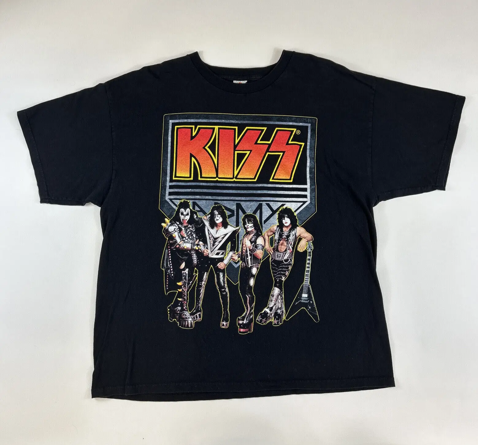 Винтажная армейская футболка Kiss Размер 2Xl