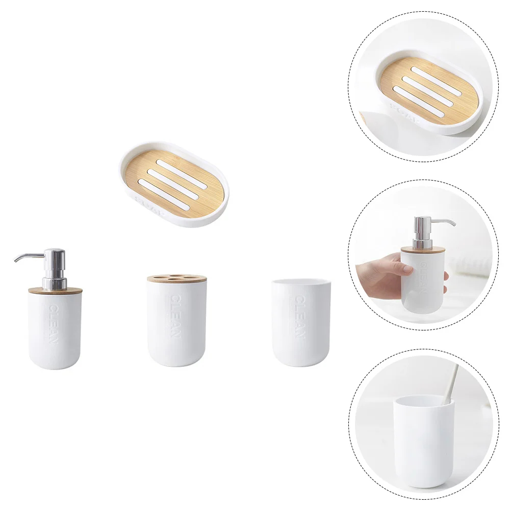

Sanitary Bathroom Supplies Bathroom Supplies Vanity Table Set Bathroom Four Piece Set Soap Box Bathroom Trash Can
