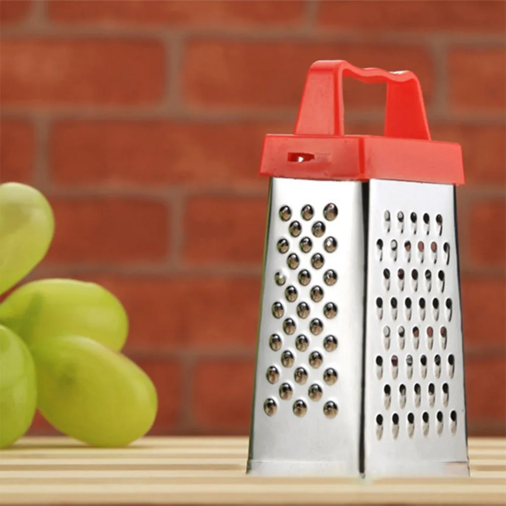 

Multifunctional Mini Four-Sided Grater Slicer Stainless Steel Slicer With Non-slip Handle Kitchen Cooking Supplies