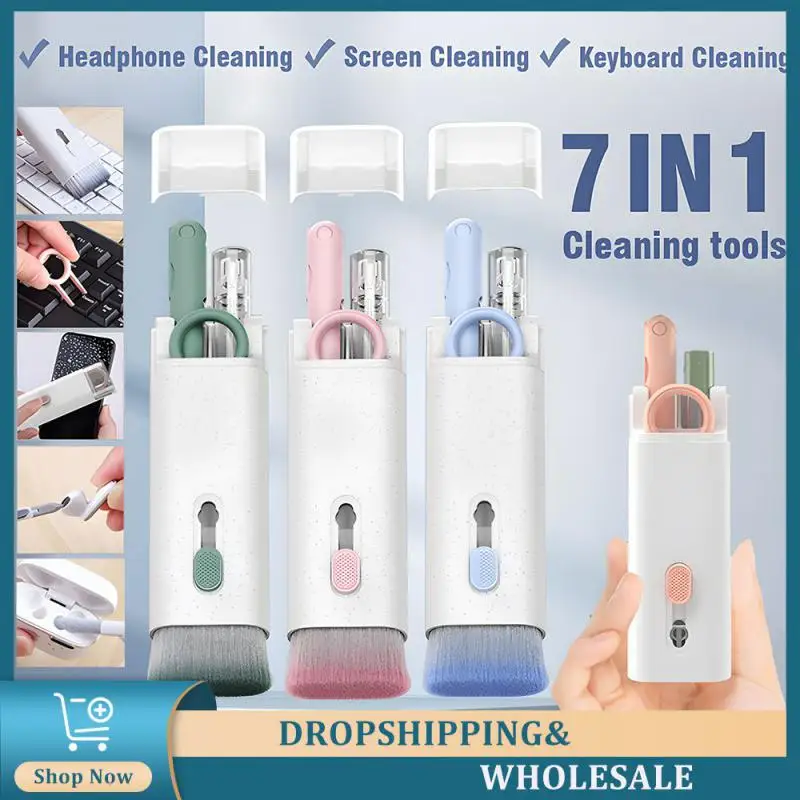 

Набор инструментов для чистки клавиатуры и наушников 7 в 1