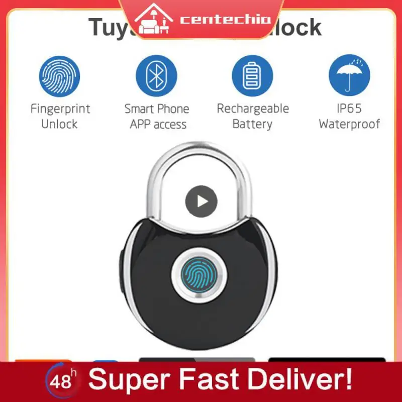 

Tuya Smart Padlock Smart Home Waterproof Padlock Wifi Fingerprint Lock Fingerprint Padlock Security Protection Biometric Tuya