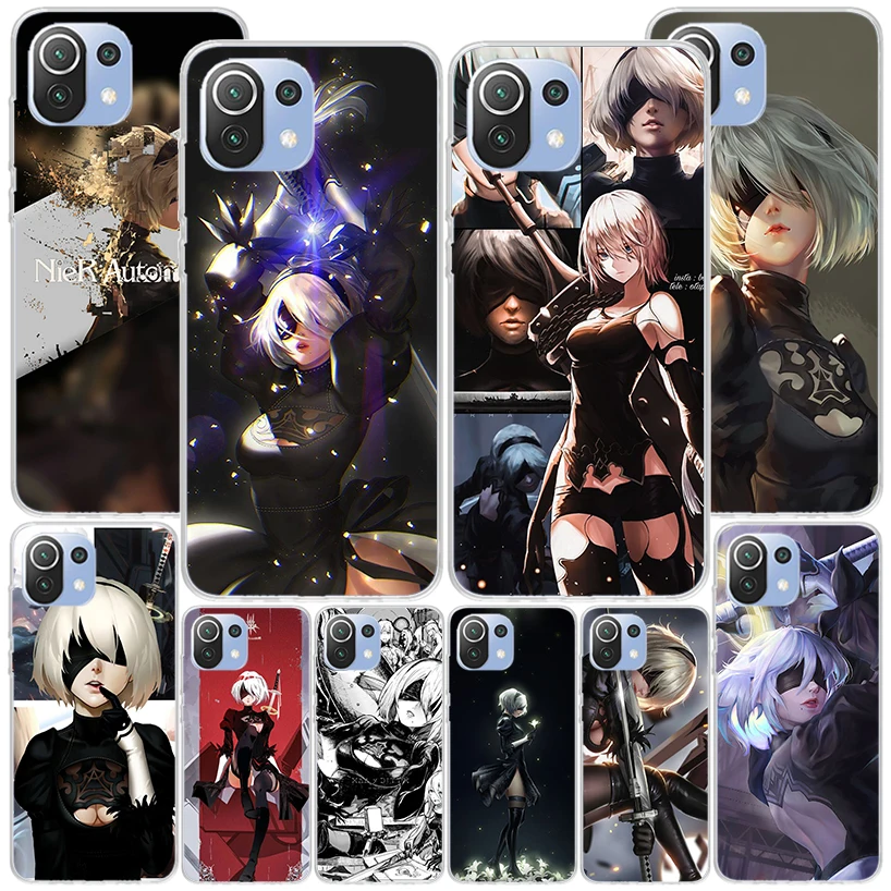 Чехол для телефона 2B Nier Automata с аниме Xiaomi Redmi Note 10 9S 9 8T 8 Pro 7 5 Mi 12T 11T 10T 9T 12 11 Lite A2 A3 Coque
