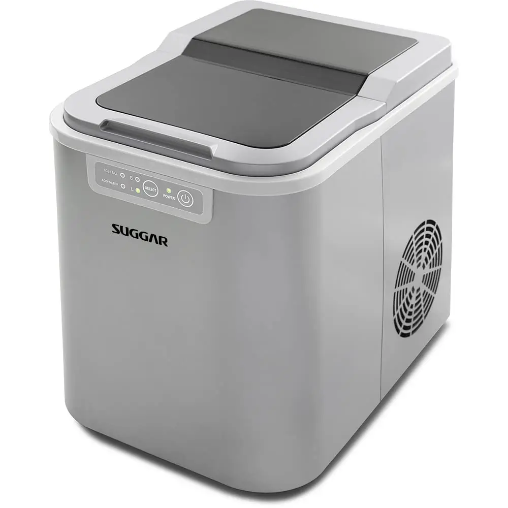 

Maker Machine \u2013 Mini Ice Machine with Scoop & Basket, 1.8 lbs Storage - Make 26 lbs Ice in 24 Hours \u2013 Self Cleanin