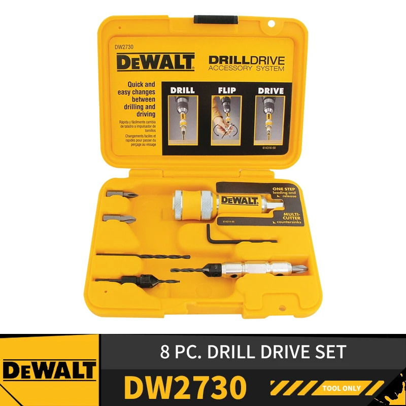 

DEWALT DW2730 8-ПК. Набор сверл, аксессуары для электроинструментов, деревообработка