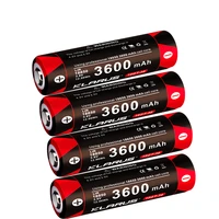original klarus 3600mah li ion cell rechargeable 18650 battery for portable led flashlight multiple protection