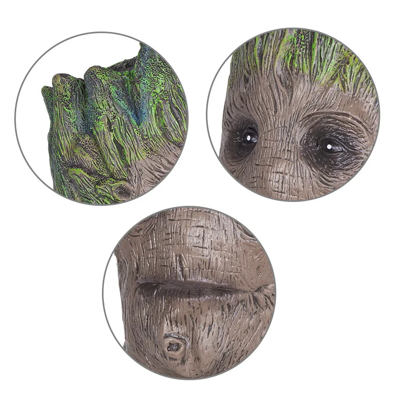 Латексная Маска Snailify в виде дерева для мужчин шлем косплея супергероя грута на