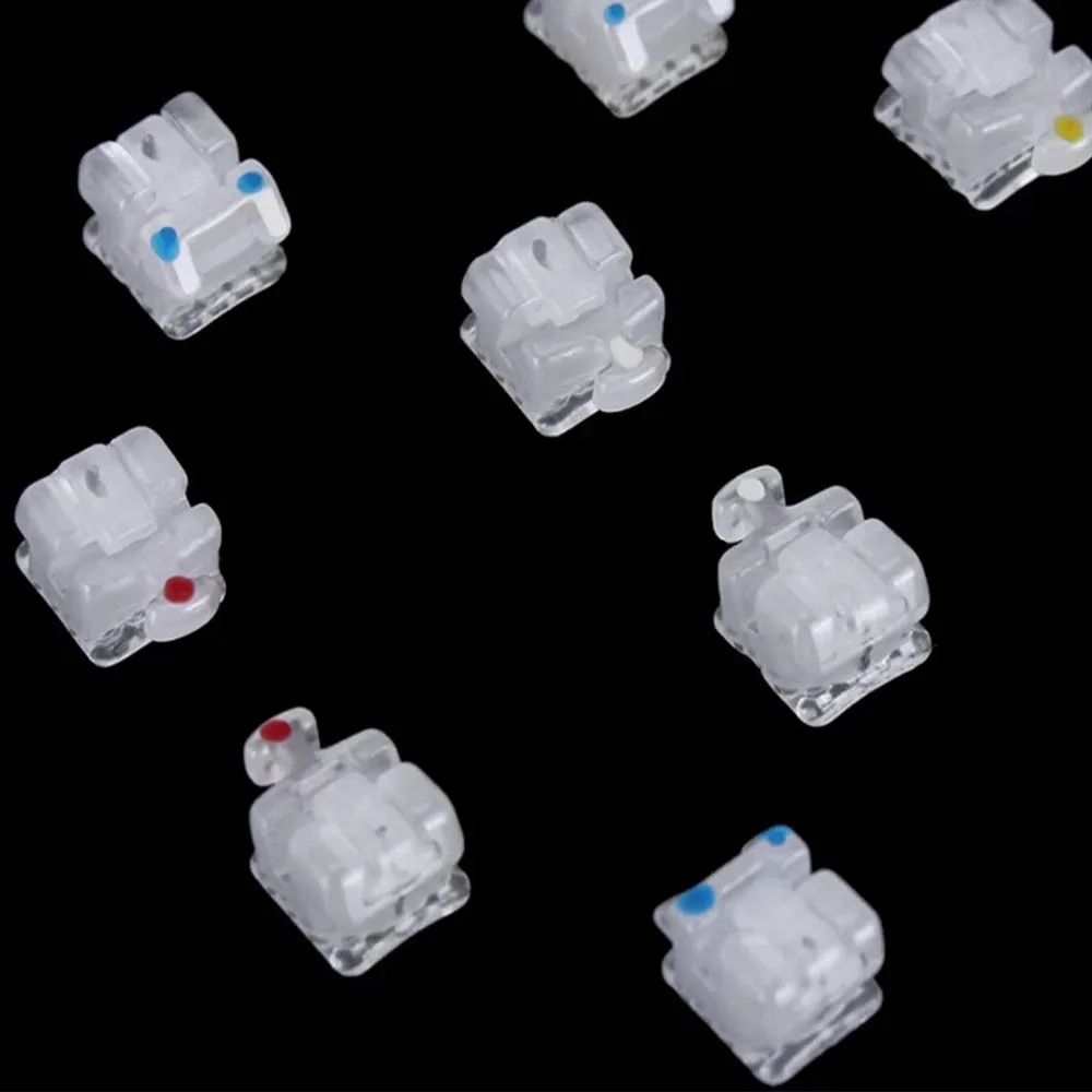 stomatologiczna 20 sztuk/zestaw samoligaturująca rurka wspornik ortodontyczny ceramiczny 345 hak całkowicie Roth/MBT 022 narzędzie stomatologiczne