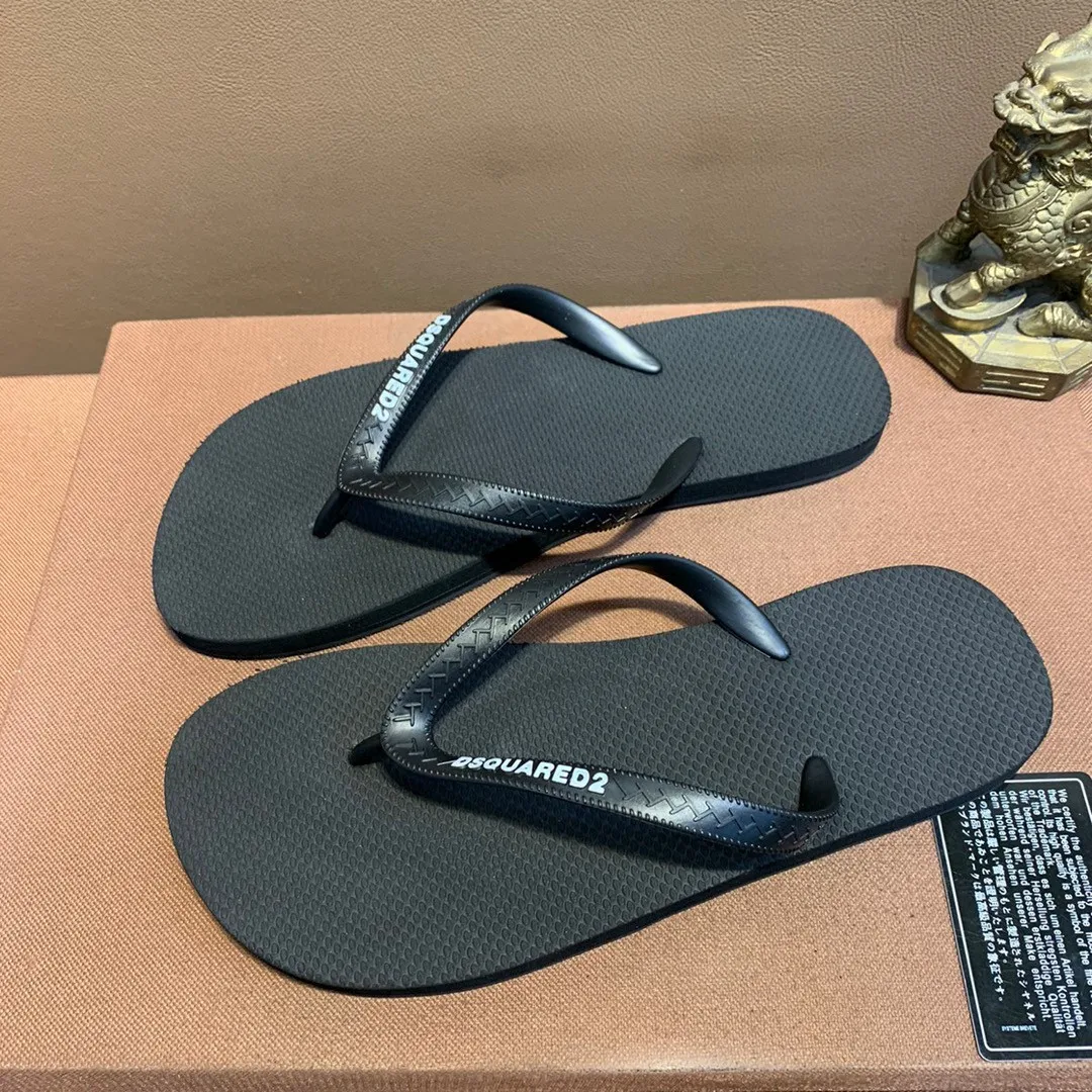 

Мужские летние шлепанцы DSQUARED2, дизайнерские сандалии на плоской подошве, лето 2022