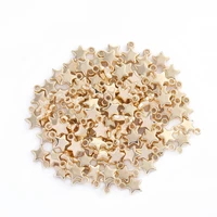 100pcs gold star beads charms gold plated pentagram beads for diy jewelry making earrings necklace bracelet pendant accessories