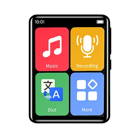 Музыкальный плеер D2 с сенсорным экраном и FM-радио Bluetooth 5.0 Портативный MP3-плеер 1,77-дюймовый IPS со светодиодной подсветкой Широкоэкранный micro USB