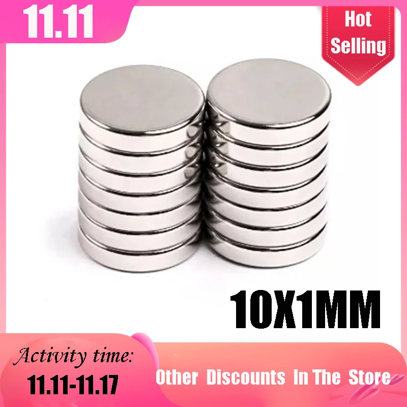 

N35 Neodymium Iron Boron Super Strong Circular Magnet 10 × 1MM Double-Sided Super Strong Magnetic Iron Magnet