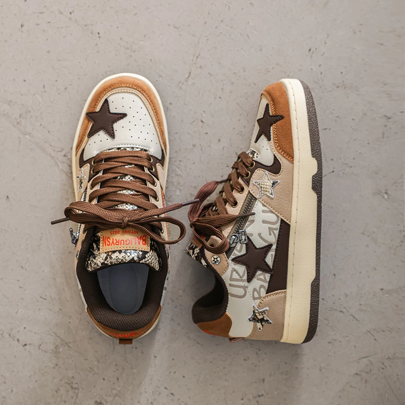 Men Skateboarding Shoes Women Brand Design Sneakers Women Original Skate Shoes Leather Retro Parkour Sports Shoes Male Footwear