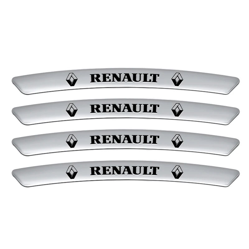 

4 шт./компл., черная наклейка на колесо, декоративная наклейка на автомобиль, наклейка на ступицу колеса для Renault Megane 2 3 Clio 4 Trafic Logan Captur Kangoo