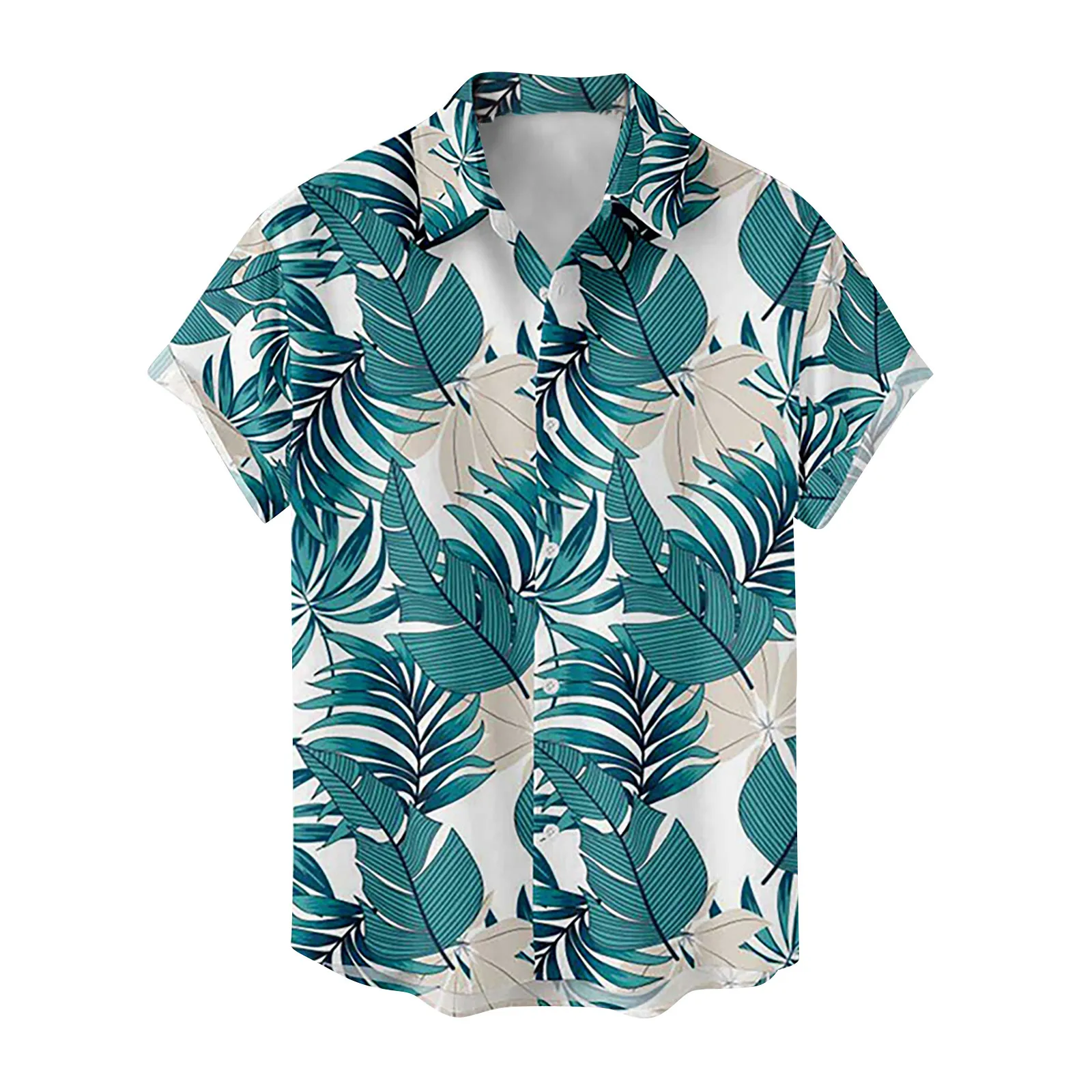 

Mens Fashion Shirts Summer Short Sleeve Casual Wild Printing Hawaiian Lapel Shirt Blouse Male Beach T-shirt Chemise