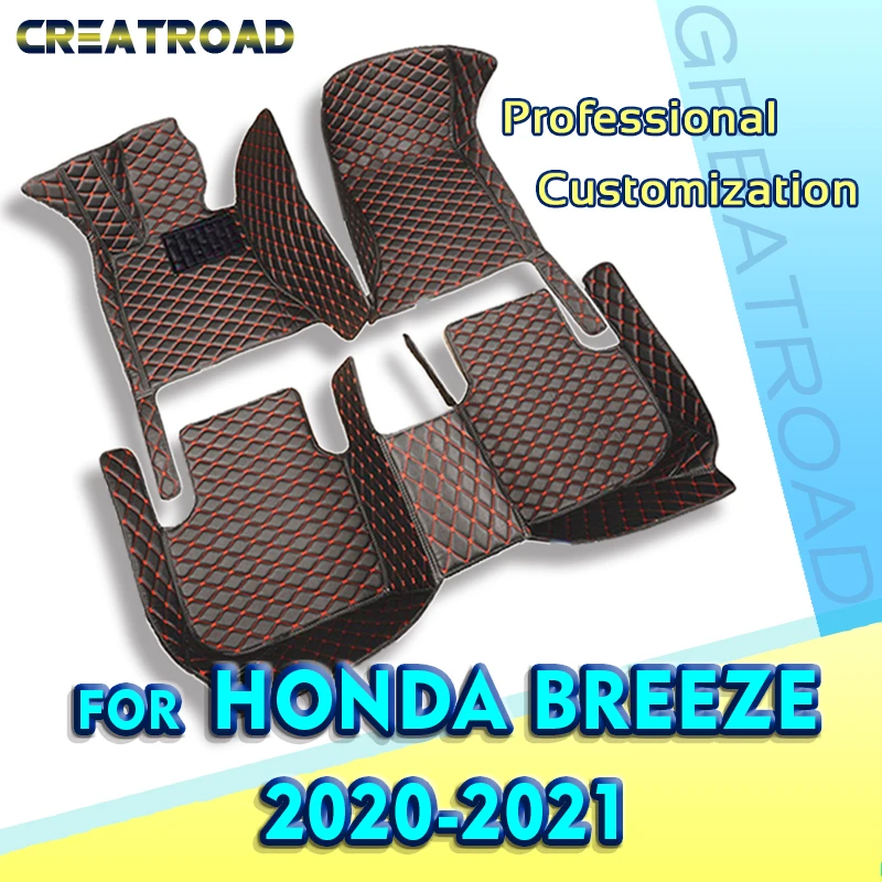 

Car Floor Mats For Honda Breeze 2020 2021 Custom Auto Foot Pads Automobile Carpet Cover Interior Accessories