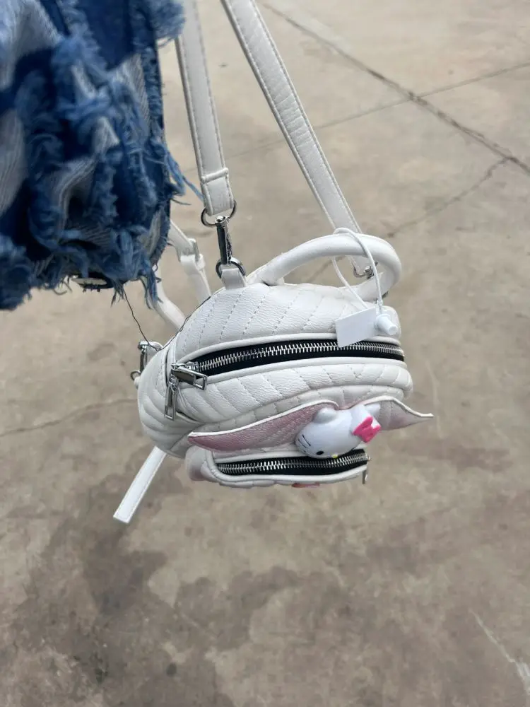 Original Designer Brand Mochila Desenho Animado HelloKitty Tie-dye Backpack Mini Shoulder Bag for Women Hot Selling