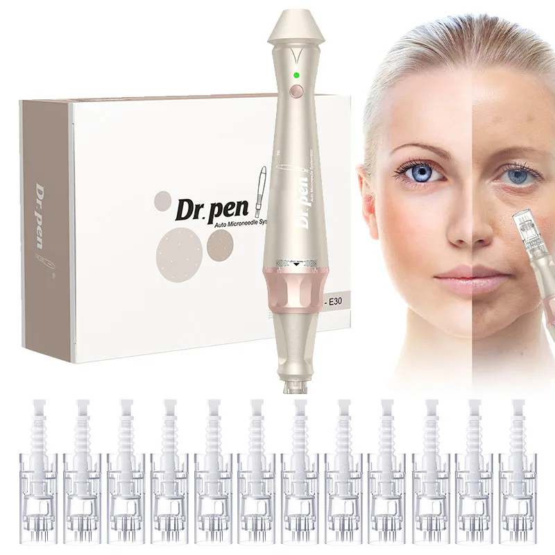 E30 Micro Needle Pen with 12 Cartridges Nano Wireless Skin Care Kit Skin Pen Micro Needle Pen Skin Rejuvenation Machine