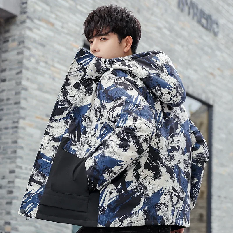 Мужской пуховик новый стиль 2023 теплая Утепленная зимняя куртка модная брендовая