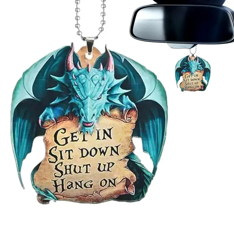 

Dragon Car Ornaments Acrylic 2D Decorative Dragon Ornament For Auto Rear View Mirror Home Decoration Hanging Ornament Car Pendan