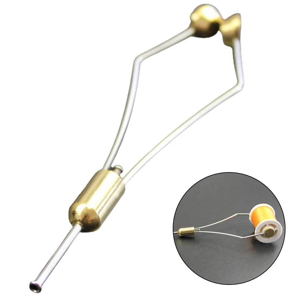 

Fly Tying Bobbin Holder Fly Fishing Arc Mouth Fly Tying Material Flared Bobbin With Ceramic Tube Tip&ball Feet Clamp Pesca