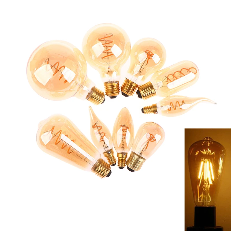 

1PC For E27 Screw Port Retro Dimmable LED Bulb Imitation Tungsten Filament ST64 Incandescent Chandelier Decoration