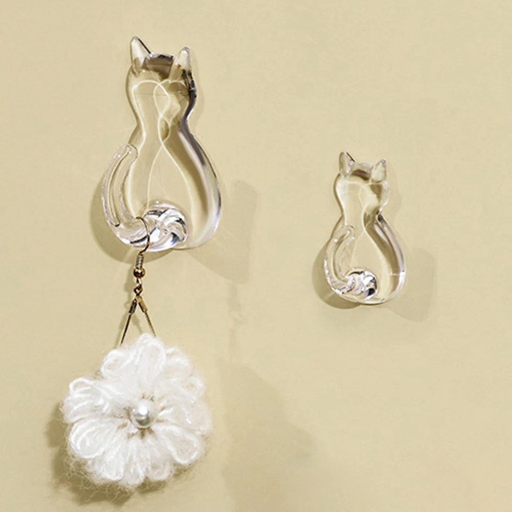 Крючок кошачий хвост прозрачный 2 шт.