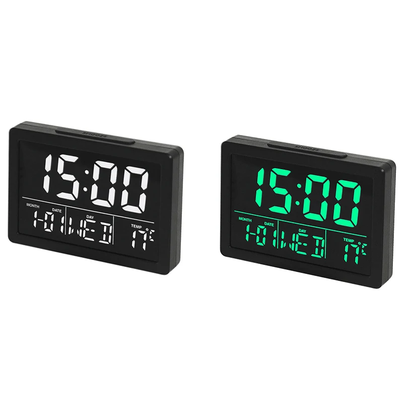 

Digital Alarm Clock With Large LED Time Display Temperature Detect Snooze Clocks For Bedroom Bedside Desk