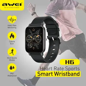 awei h6 smart watch fitness tracker for woman for mobile phones ip67 build in blood pressure health tracker sport sleep data mag free global shipping