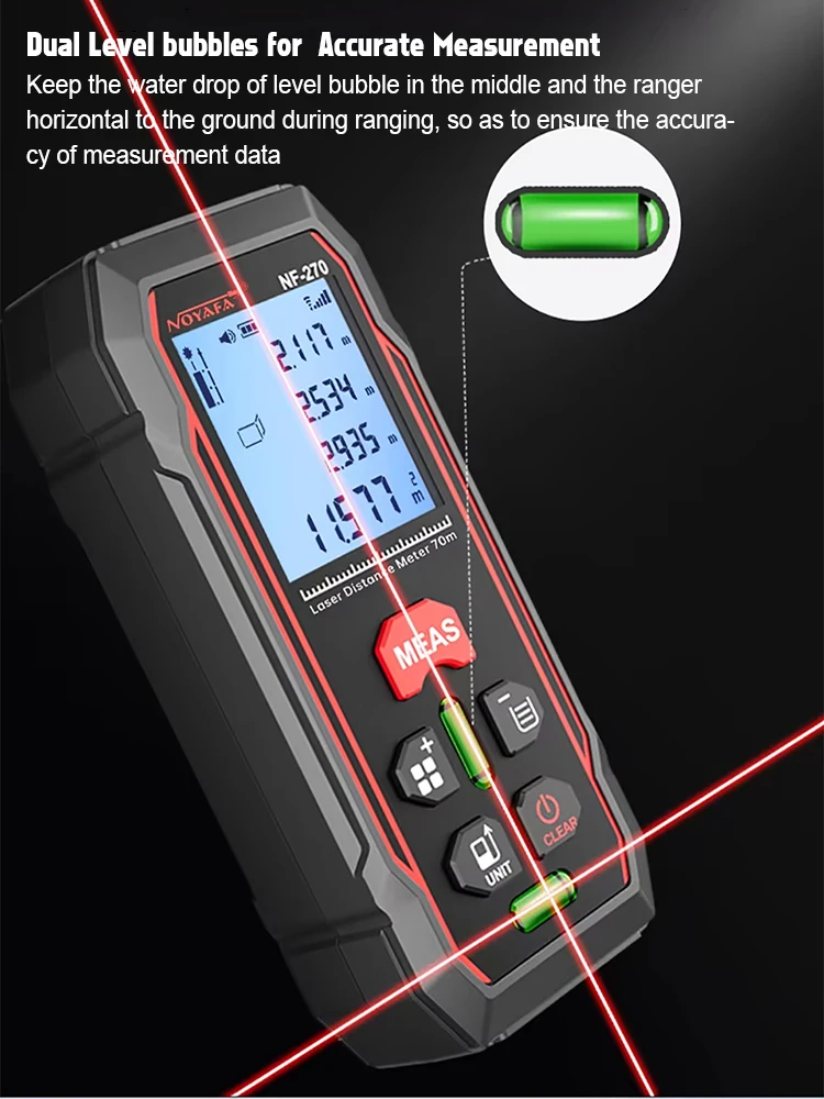 Ручной красный телефон лазерный дальномер инфракрасная линейка миллиметровый