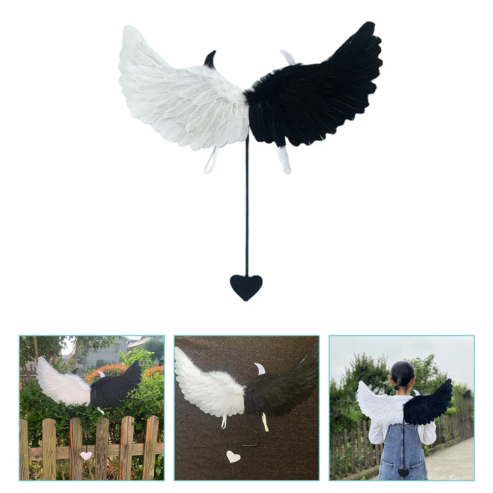 

Costume Angelcosplay Adult Forblack Kids Wing Prop Props Fairygirls Decoraccessories Red Christmas Swandress Decoration
