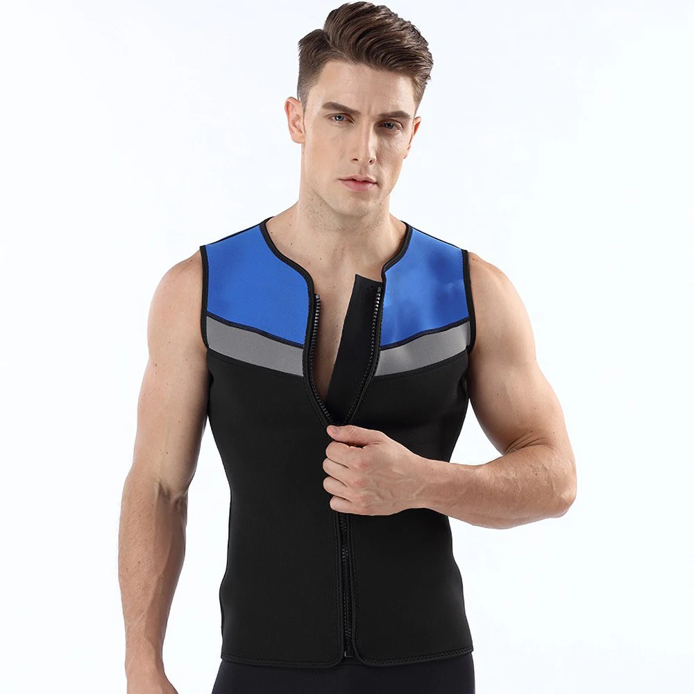 Мужской жилет для дайвинга 5 мм без рукавов Раздельный костюм топ с защитой от