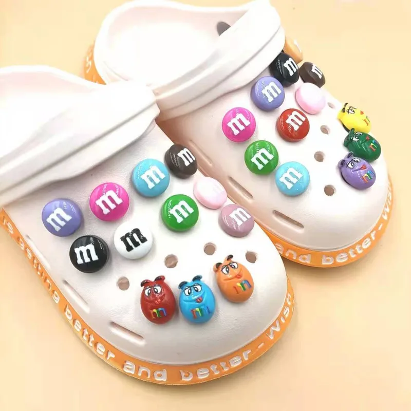 

Разноцветные аксессуары для обуви в виде желеобразных бусин креативная Пряжка для обуви «сделай сам» застежка для обуви с отверстием 3D акс...