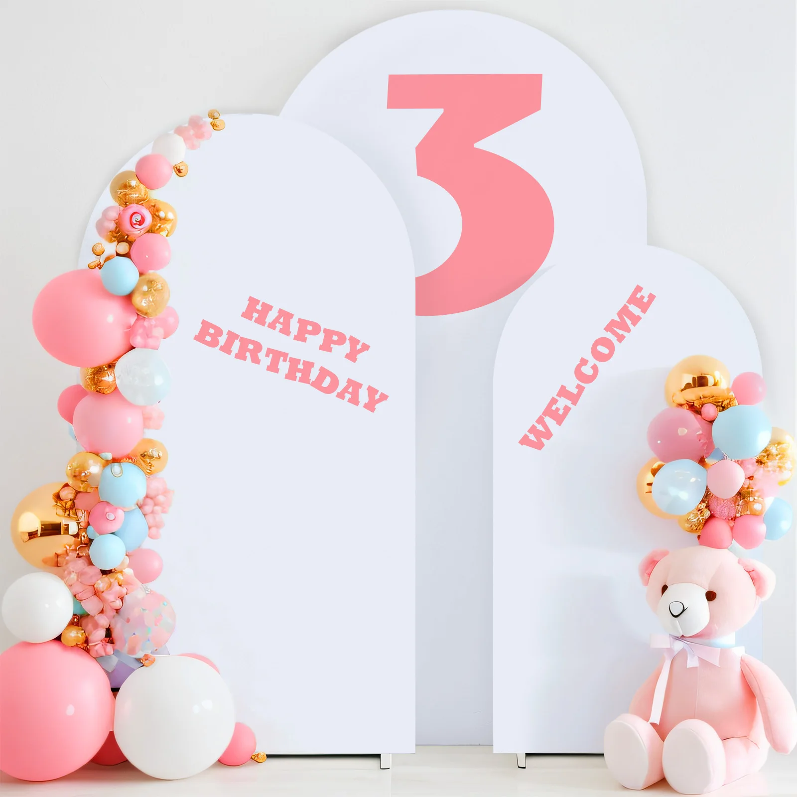 Элегантный белый фотографический набор из трех предметов. Простая установка.