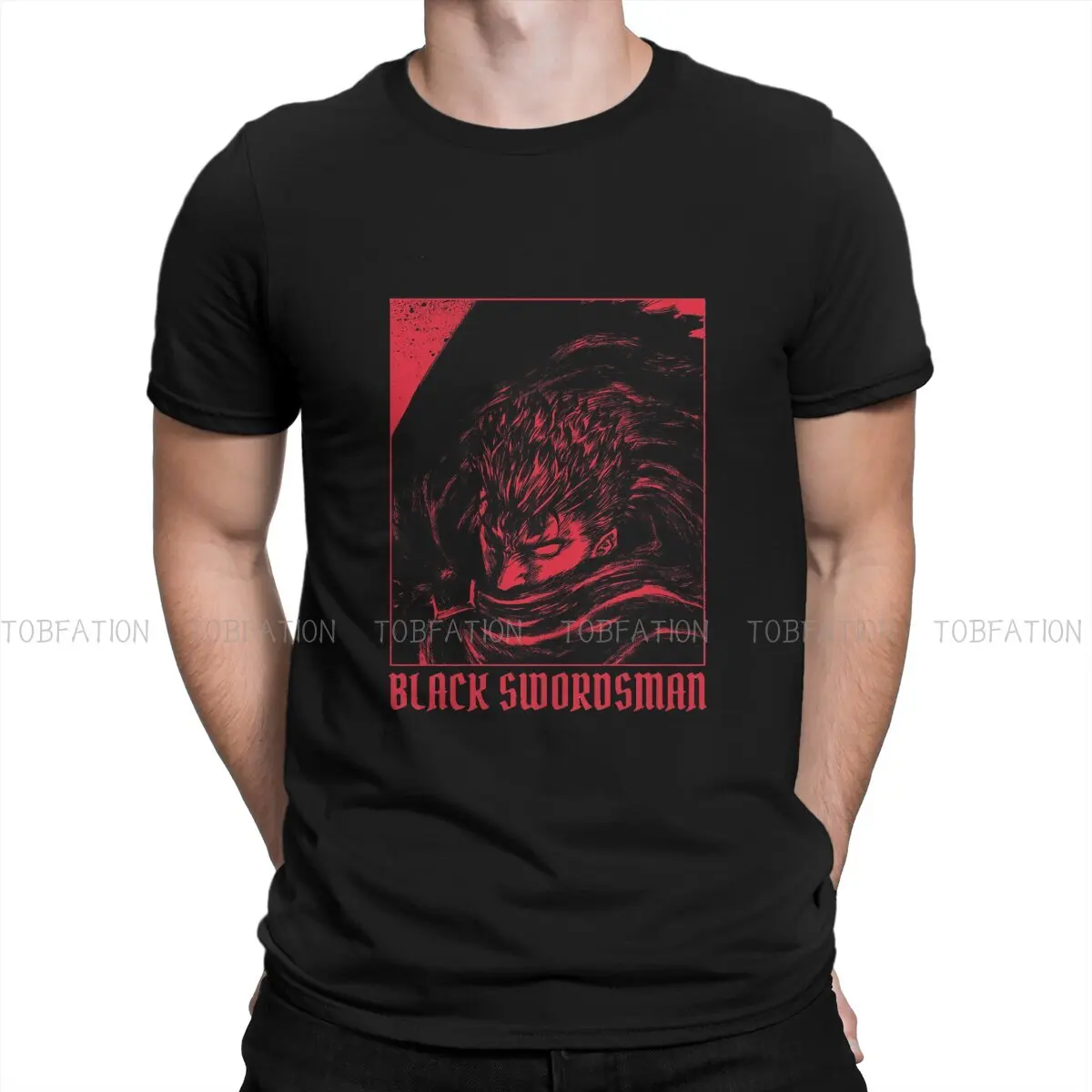 

Rage Black Swordsman Hip Hop TShirt Berserk Guts Warm Blood Hundred Man Slayer Style Streetwear Comfortable TShirt Male Short