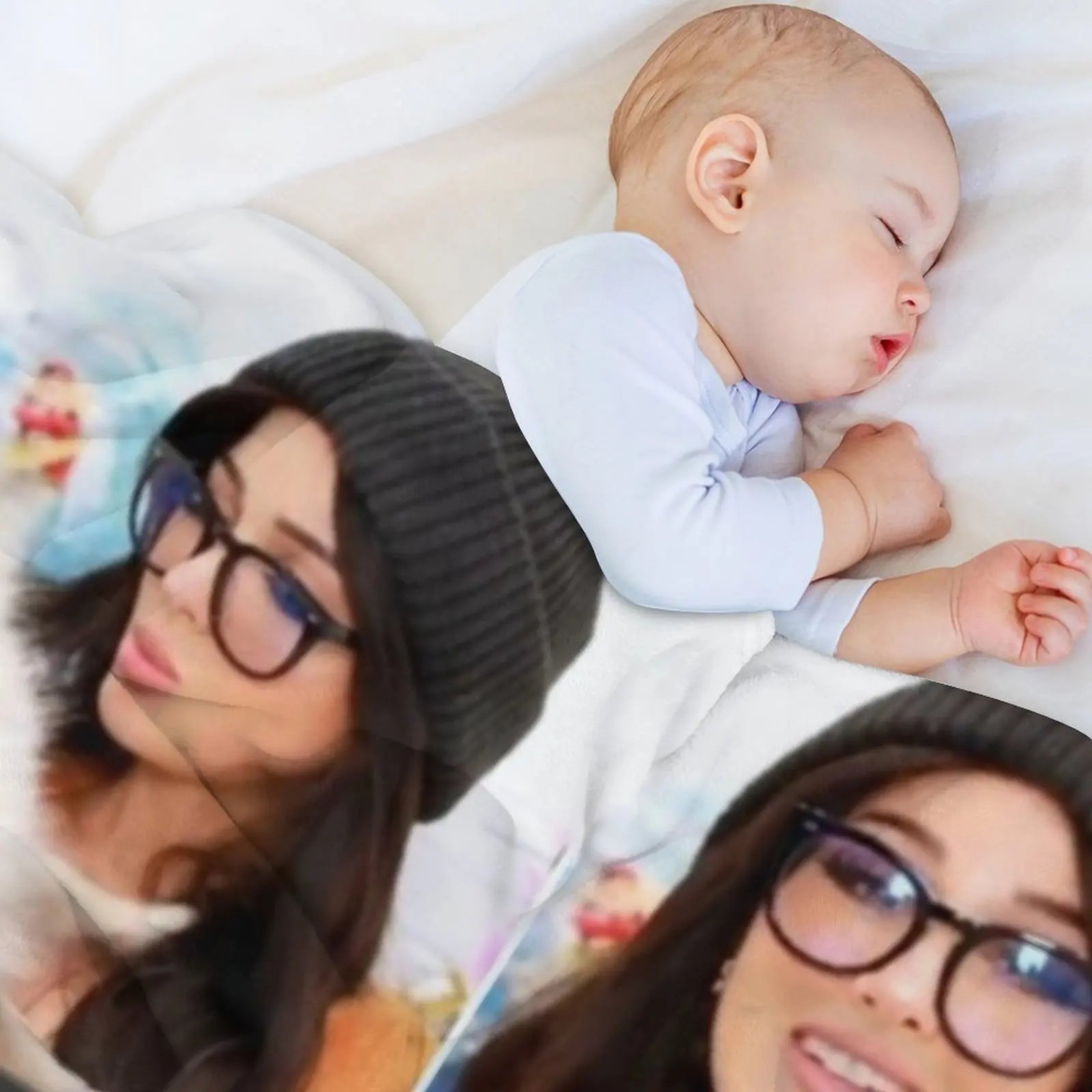 Фото Sssniperwolf уютный коллаж пледы одеяло сон аниме волосатые декоративные одеяла для кроватей №5