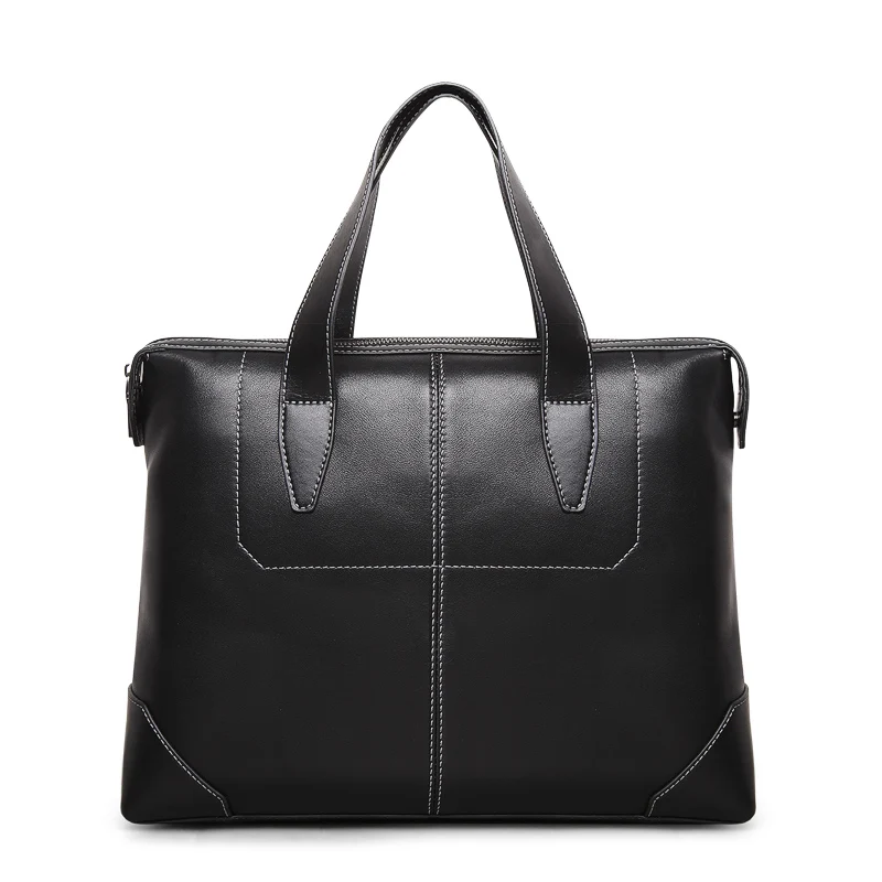 

Men's Handbags Leather Large Capacity Bags Business Simple Shoulder Messenger Bags Casual Briefcases